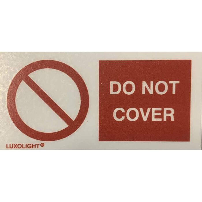 IMO PROHIBITION SIGN, Do not cover, adesivo fotoluminescente laminato ...